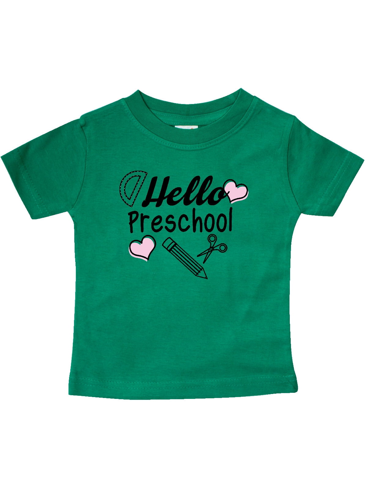Inktastic Hello Preschool With Hearts And School Supplies Gift Baby Boy