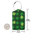 thumbnail image 4 of Disketp 2 Pcs Luggage Tag For Suitcase,Happy St. Patrick'S Day5 Leather Baggage Tag With Stainless Steel Loop Privacy Cover For Women Men Girls, 4 of 5