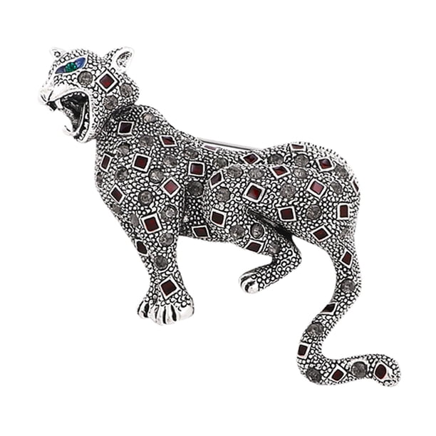 Broche de de escalada de moda, insignias con animal, alfileres de ropa, broches de de imitación de cristal para mujeres, , Plata Sunnimix Broche