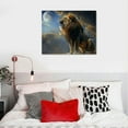 thumbnail image 5 of Nawypu Lion Roaring Dramatic Sky 21 Canvas Art - Home Decor Wall Art Print Poster Painting Large, 5 of 6