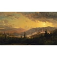 thumbnail image 2 of Jasper Francis Cropsey 14x10 Gold Ornate Wood Frame and Double Matted Museum Art Print Titled - Sunset After a Storm in the Catskill Mountains (ca. 1860), 2 of 4
