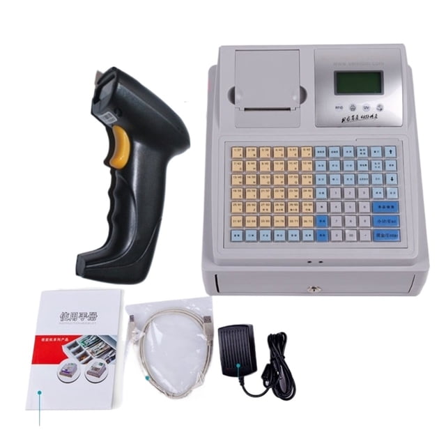 Electronic Cash Registers POS Printer, Multifunctional Supermarket Milk Tea Only Support English ,Easy to Use
