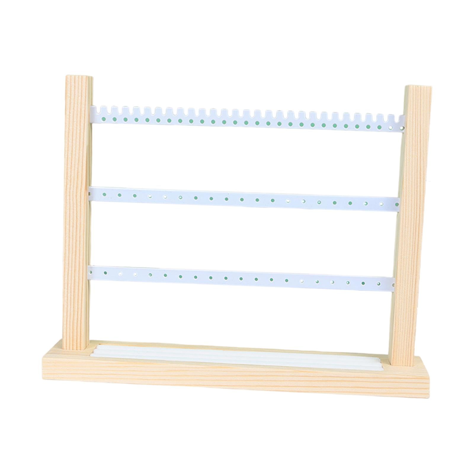 FVDPWYE Earring Display Stand Earring Holder Multifunctional 3 Layer Hanging Rack Jewelry Organizer for Tabletop Centerpiece Showcase White