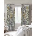 thumbnail image 4 of Butterflies Flowers Blackout Curtains for Bedroom Living Room Darkening Curtains 54 Inch Long Vintage Geometric Colorful Glass Floral Short Curtain for Small Window Treatment Grommet Drapes 42"x54"x2, 4 of 9