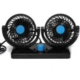 thumbnail image 1 of Ventilador de doble cabezal, rotación de 360°, ajustable, para automóvil, silencioso, 2 velocidades, 12 V, para tablero, eléctrico, para aire acondicionado, circulación de aire en verano, 1 of 5