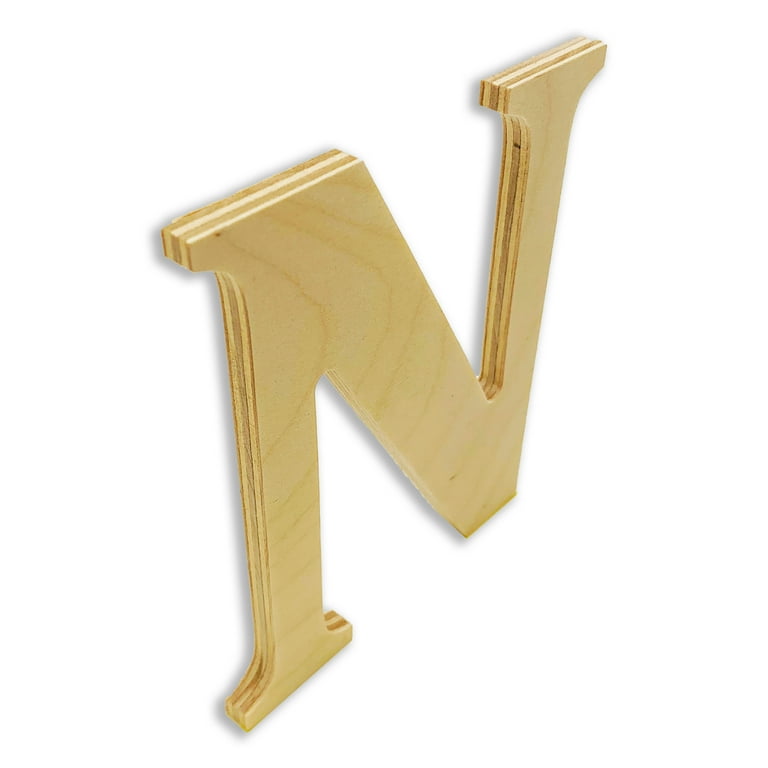  4 Inch Wooden Letter T - Cut from Baltic Birch Plywood, This 4  inch Wood Letter is Ready for Painting or Decorating. for Home Decor,  Office Signs, or Party Decorations.