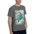 thumbnail image 2 of Bingfone Watercolor Sea Turtle Men'S Loose Fit Short-Sleeve Pocket T-Shirt, 2 of 7