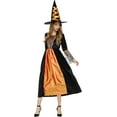 thumbnail image 4 of 2025 Halloween Witch Costume for Women, Halloween Gothic Witch Dresses for Fancy Dress Party Orange M, 4 of 8