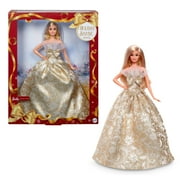 Barbie Signature 2025 Holiday Barbie Fashion Doll, Seasonal Collector, Blonde with Silver & Gold Gown