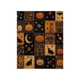thumbnail image 2 of Vintage Halloween Blanket, Pumpkin Black Cat Flannel Halloween Throw Blanket, Soft Flannel Blanket, Farmhouse Spooky Rustic Halloween Decoration for Sofa Bed Holiday Gift, 2 of 8