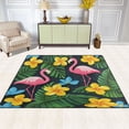 thumbnail image 2 of Yayeee Area Rugs for Living Room 5.2'x4' Non Slip Washable Bedroom Floor Carpet, Flamingo Floral Pattern, 2 of 5