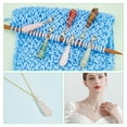 thumbnail image 5 of 15Pcs Teardrop Mixed Natural Gemstone Charm Locking Stitch Markers Zinc Alloy Lobster Clasp Charm 5cm DIY, 5 of 6