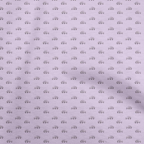 oneOone Cotton Poplin Twill Lavender Fabric Taxi Quilting Supplies Print Sewing Fabric By The Yard 56 Inch Wide