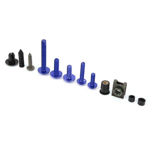 Kit de Pernos de Carenado Para Motocicleta, Tornillos de Aluminio Billet M5 M6, Herrajes Duraderos e Impermebles, SE Adapta a la Mayoría de Las Bicicletas, Para Delantero,
