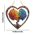 thumbnail image 7 of Dadiaei Tree of Life Suncatcher Stained Glass Window Hanging Handmade Sun Catchers Indoor Window Sun Catcher Trees Decoration with Hooks and Chain - Wall Art Home Decor Panel, 7 of 7