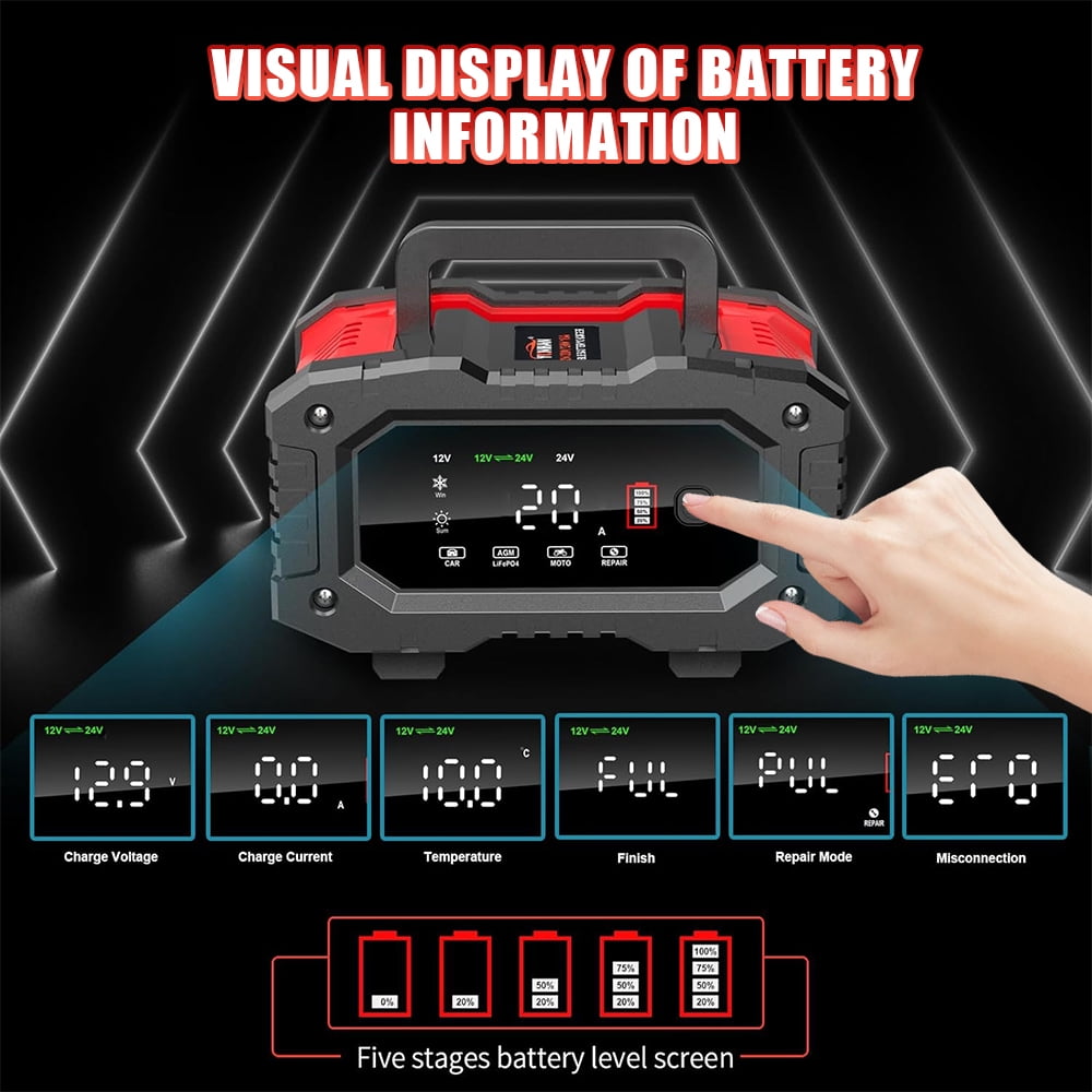 Kepeak 20 Amp 12 Volts 300 Watts Portable Car Battery Charger