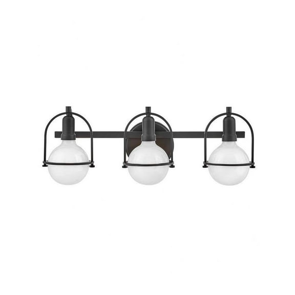 3 Light Bathroom Vanity-Black Finish Bailey Street Home 81-Bel-4442368