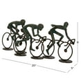 thumbnail image 3 of 20" x 8" Bronze Polystone People Sculpture with Bike, by DecMode, 3 of 8