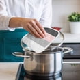 thumbnail image 4 of Pink Grey Striped Pot Holders for Kitchen Heatproof Potholder, 2 Pack Farmhouse Modern Hot Pads Multipurpose Oven Pads Cloth Potholders Trivet for Cooking and Baking, 4 of 8