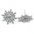 thumbnail image 1 of Boucles d'Oreilles Clous Imitation Cristal Flocon de Neige pour Femmes, 1 of 1