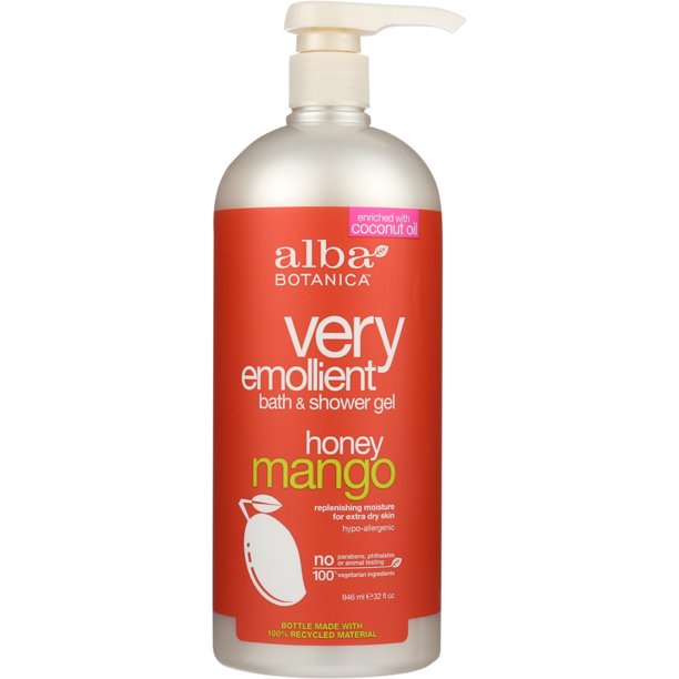YAME Natural Very Emollient Bath & Shower Gel Honey Mango, 32 oz, Only