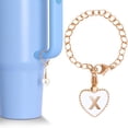 thumbnail image 4 of Breloques Lettres pour Gobelets Poignée d'Identification Initiale en Forme de Cœur Accessoires Idée Réfléchie, 4 of 5