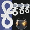 thumbnail image 3 of Christmas Mini Gutter Hooks | S-Shaped Plastic Light Clips for Outdoor & Indoor Holiday Decorations | 120-Piece Set for Icicle Lights & LED Ropes, 3 of 5