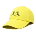 thumbnail image 5 of Dalix Heart of Bones Embroidered Cotton Dad Hat Adjustable Baseball Cap Womens in Yellow, 5 of 5
