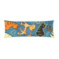thumbnail image 1 of YUSDECOR Cute Cartoon Doodle Cats Body Pillow Pillowcase Pillow Protector Cushion Cover 20x60 Inch, 1 of 2