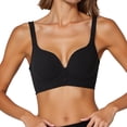 thumbnail image 2 of Lixiuxyad Seamless Comfort Bras For Wireless T Shirt Bra With Side Support And Lift Thin Soft Smooth No Underwire Everyday Wear,Bras for Women Black 100B, 2 of 5