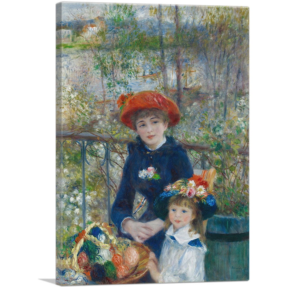 Two Sisters on the Terrace Canvas Art Print, 18" x 12"