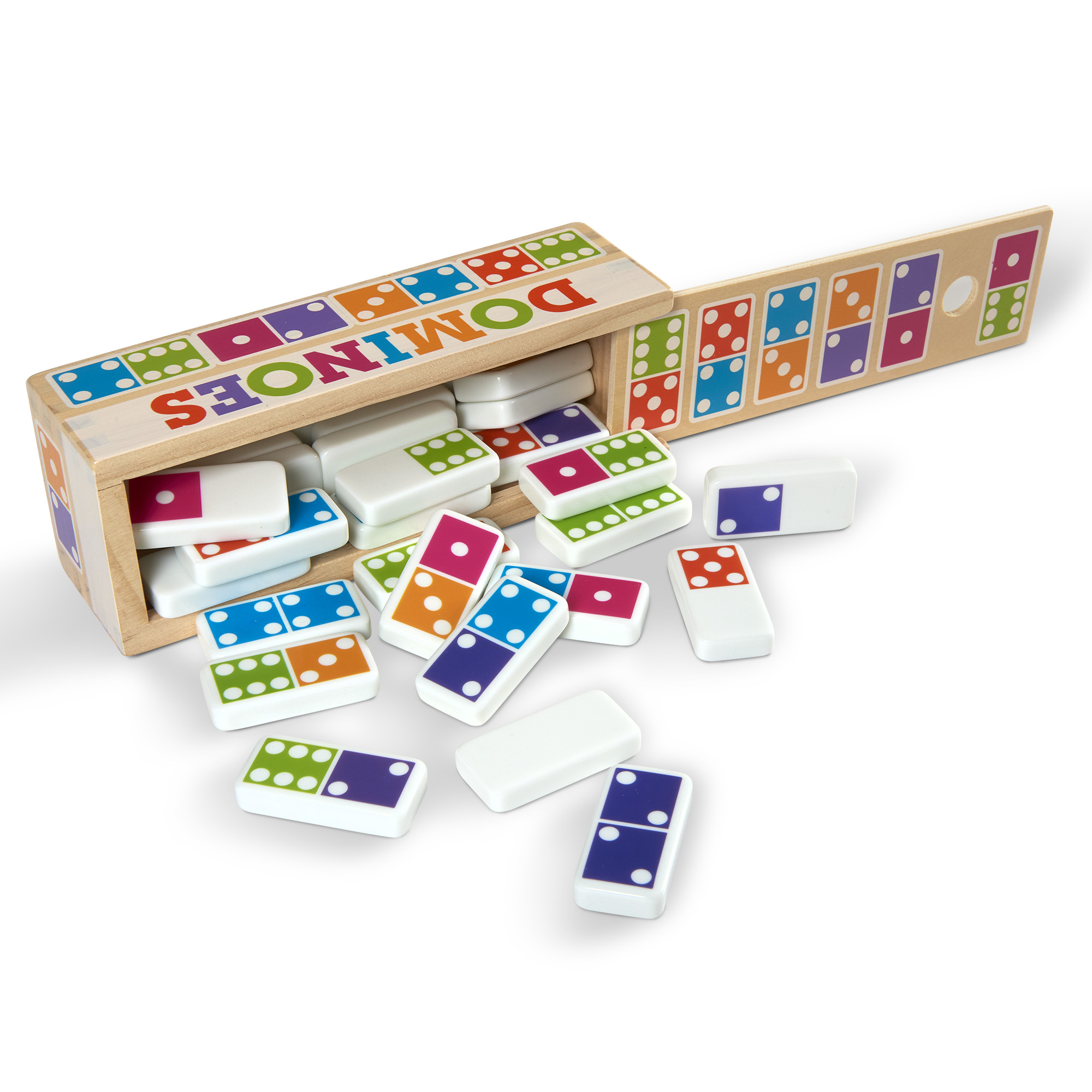 Melissa & Doug Dominoes Game Set with Wooden Storage Box photo 1