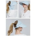 thumbnail image 3 of Women Sun Visor Hats, Wide Brim UV Protection Sun Visor Cap with Ponytail Hole & Removeable Flap Outdoor UPF 50+, 3 of 7