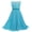 Blue, variant on YEAHDOR Kids Girls Lace Chiffon Flower Girl Dress Wedding Prom Dance Ball Gown Party Maxi Dress Lavender 14