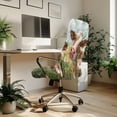 thumbnail image 3 of Xoenoiee Cow Daisy Grassland Print Office Chair Cover Water Resistant Desk Computer Chair Slipcover Anti-Slip Chair Protector Removable High Back Chair Cover, S, 3 of 7