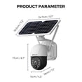 thumbnail image 2 of Cámara de seguridad inalámbrica con panel solar, cámara inalámbrica con batería recargable, cámara KKmoon Cámara de seguridad solar, 2 of 7