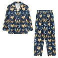 thumbnail image 6 of FOR U DESIGNS Vintage Rooster Button Down Nightwear for Women 2 Piece Button Up Pajama Sleepwear Long Sleeve Pants and Tops for Women Size L Button Loungewear, 6 of 7