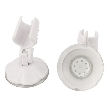 Unique Bargains 2pcs Plastic Safe Bathroom Shower Arm Suction Cup Hose Holder White for Home Essential