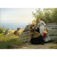 thumbnail image 2 of Hans Fredrik Gude 24x18 Gold Ornate Framed and Double Matted Museum Art Print Titled - Ladies in the Sunshine (1883), 2 of 4