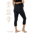 thumbnail image 2 of Ingrid & Isabel Basics Active Capri Maternity Legging with Crossover Panel, Supports Back, Black, 2 of 5