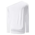 thumbnail image 4 of Arlun,Womens One Shoulder T Shirts Plus Size Long Sleeve Asymmetrical Neck Tshirts Y2K Solid Color Loose Fit Comfy Lightweight Basic Tops 2025 White XL, 4 of 5