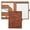 Brown, variant on Leather Padfolio Portfolio Binder Writing Notepad Planner Organizer