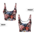 thumbnail image 5 of Lsque Rose Flowers Printed Women'S Sports Bra, Compression, Moisture Wicking, High-Impact Sports Bra For Women,Supportive sports bra-XX-Large, 5 of 9