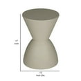 thumbnail image 3 of Benjara Niya 17" Side End Table- Round Top- Pedestal Base- Indoor Outdoor- Gray, 3 of 7