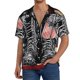 thumbnail image 1 of Balery Veterans Day1 Camisa Casual de Manga Corta con Botones para Hombre, Texturizada, Estilo Cubano, para Playa, Verano-3X-Large, 1 of 5