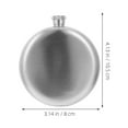 thumbnail image 2 of WHAMVOX Stainless Steel Round Flask for Men Lightweight and Portable Ideal for Outdoor Use at Home 5 oz, 2 of 8