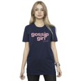 thumbnail image 2 of Gossip Girl Womens Swirl Logo Cotton Boyfriend T-Shirt, 2 of 3