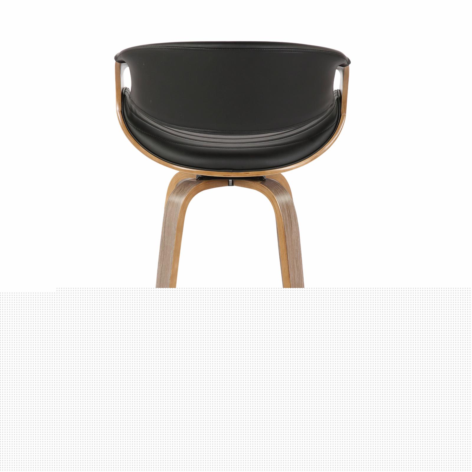 thumbnail image 4 of LumiSource Symphony 26 in. Wood Base Faux Leather Swivel Counter Stool - Set of 2, 4 of 9