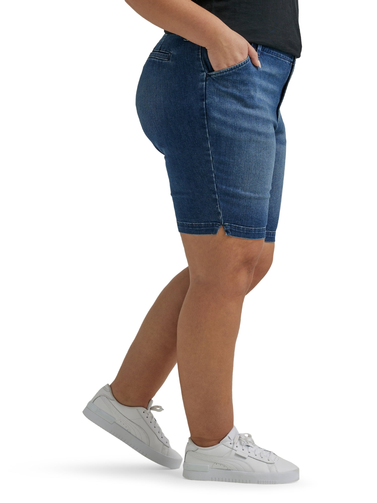 Lee Women's Plus Size 9" Chino Bermuda Shorts