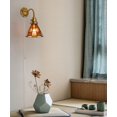 thumbnail image 3 of Kiven Plug-in Wall Lamp,Vintage Style Glass Shade Accent Antique Bedside Reading Light, 3 of 7